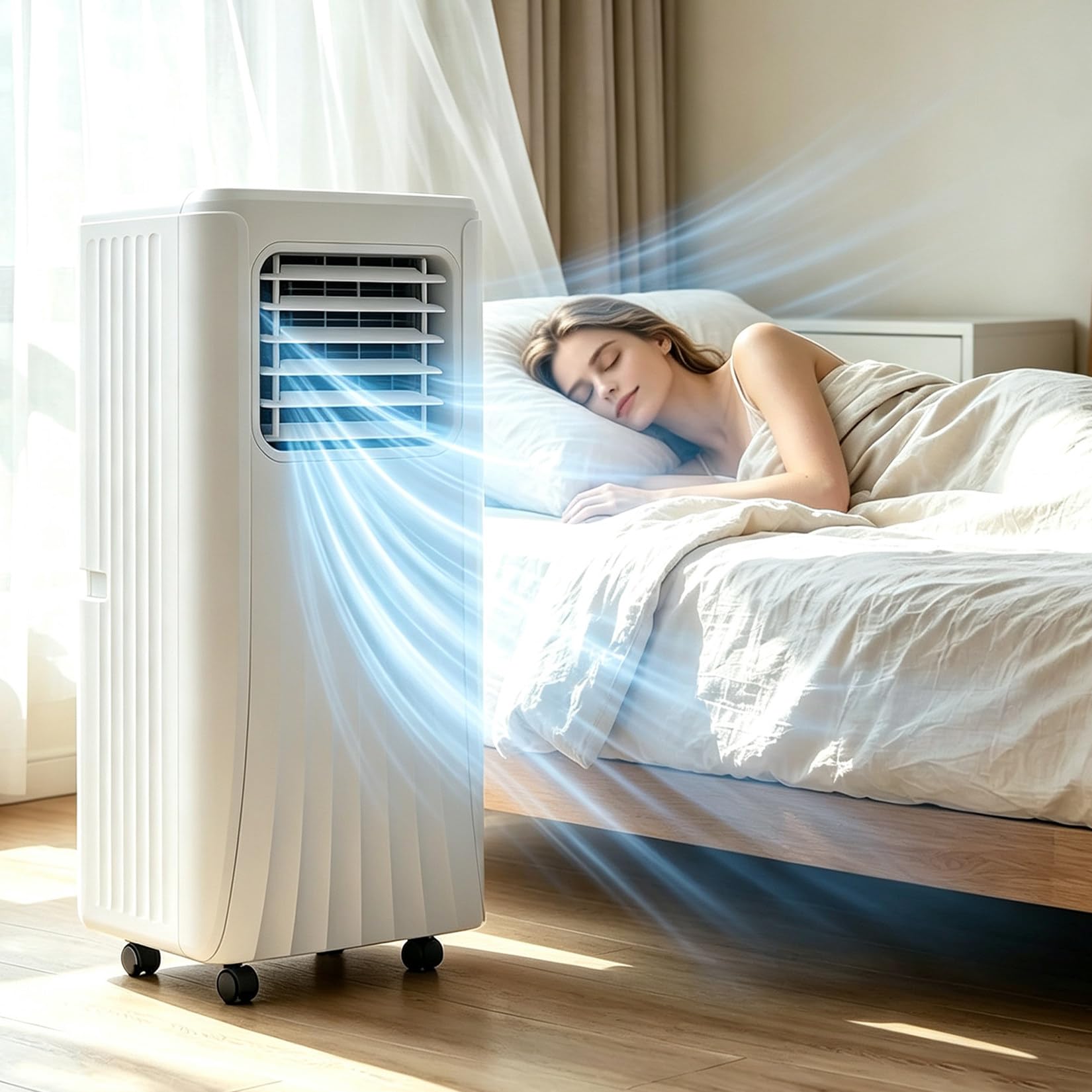 LXPINGMM Portable Air Conditioner,12000 BTU Air Cooler with Remote Control
