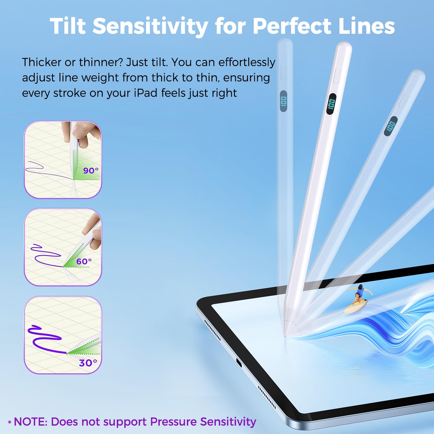 Amazon.com: Pencil for iPad with Magnetic&5 Extra Tips,USB-C 