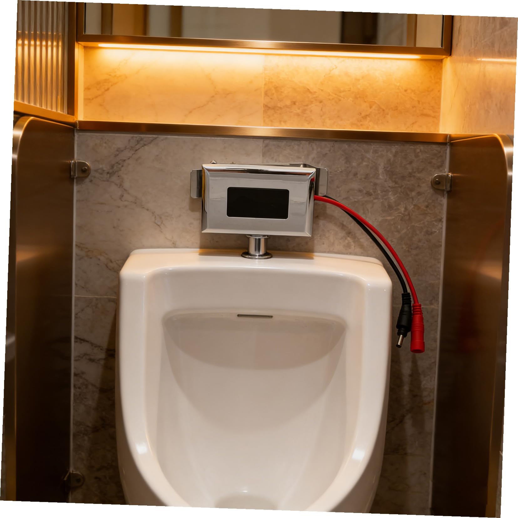 Didiseaon Válvula de Descarga para Urinario, Válvula Solenoide Inteligente Sensor, Abs, Goma y Cobre, para Baño Público y Zonas de Alto Tránsito, bajo Mantenimiento