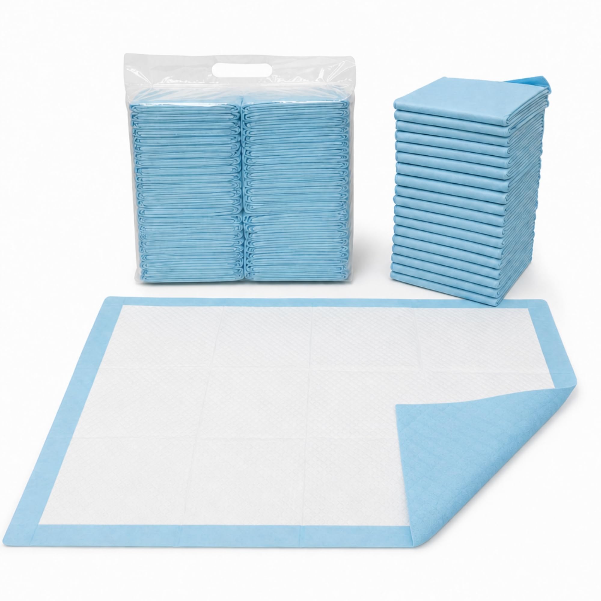 DODA Empapadores Perro 60x60 cm 100 Unidades | Ultra Absorbentes 6 Capas | Base Impermeable Antifugas | Pads Higiénicos para Cachorros y Perros | Resguardos para Cães