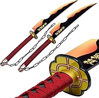 Vista 1 de ziqing Espada katana de demonio, de metal real, Uzui Tengen, espada de anime para cosplay, una variedad de estilos, 30 pulgadas