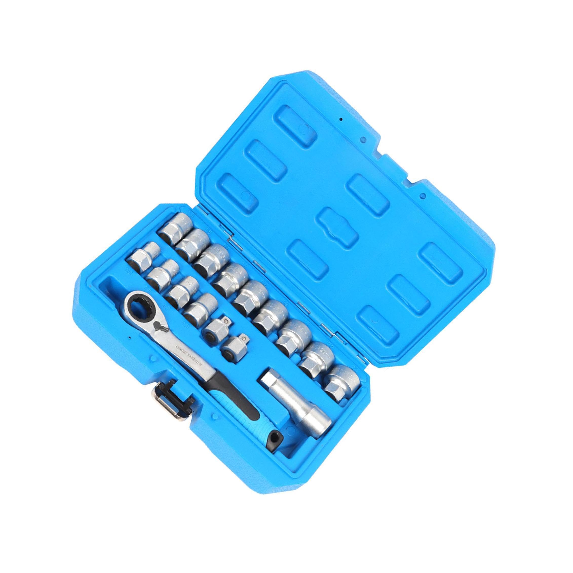Kit di attrezzi per meccanici, organizer portatile, chiave a bussola, set di chiavi a cricchetto per auto, biciclette, utensili manuali, chiave in acciaio, cricchetto