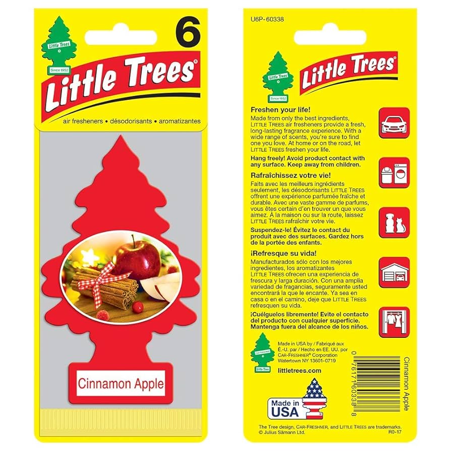 Amazon | リトルツリー エアフレッシュナー 6pac【CinnamonApple