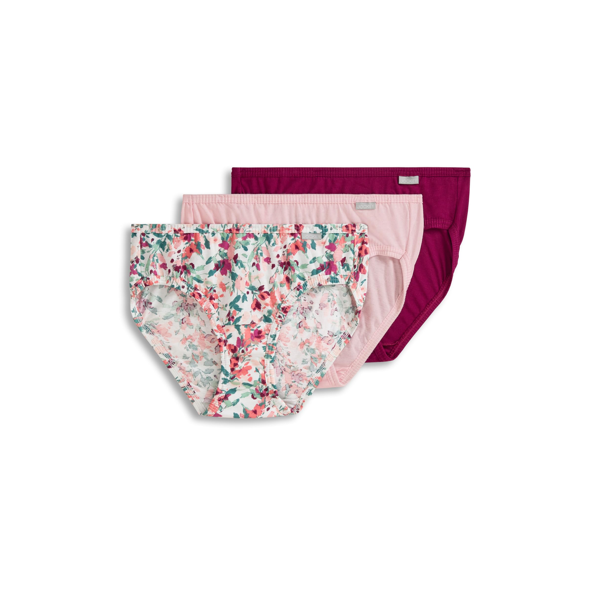 Jockey Women's Underwear 100% Cotton Elance Bikini - 3 Pack