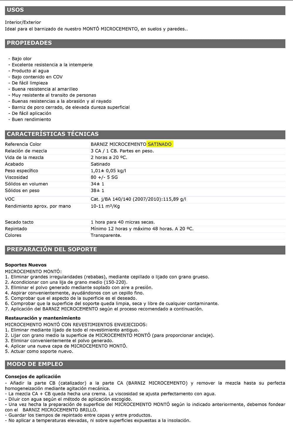 Barniz al Agua Bicomponente para Suelos y Paredes de MicroCemento. Barniz MicroCemento (3,2kg (2,4+0,8), Brillante 900)