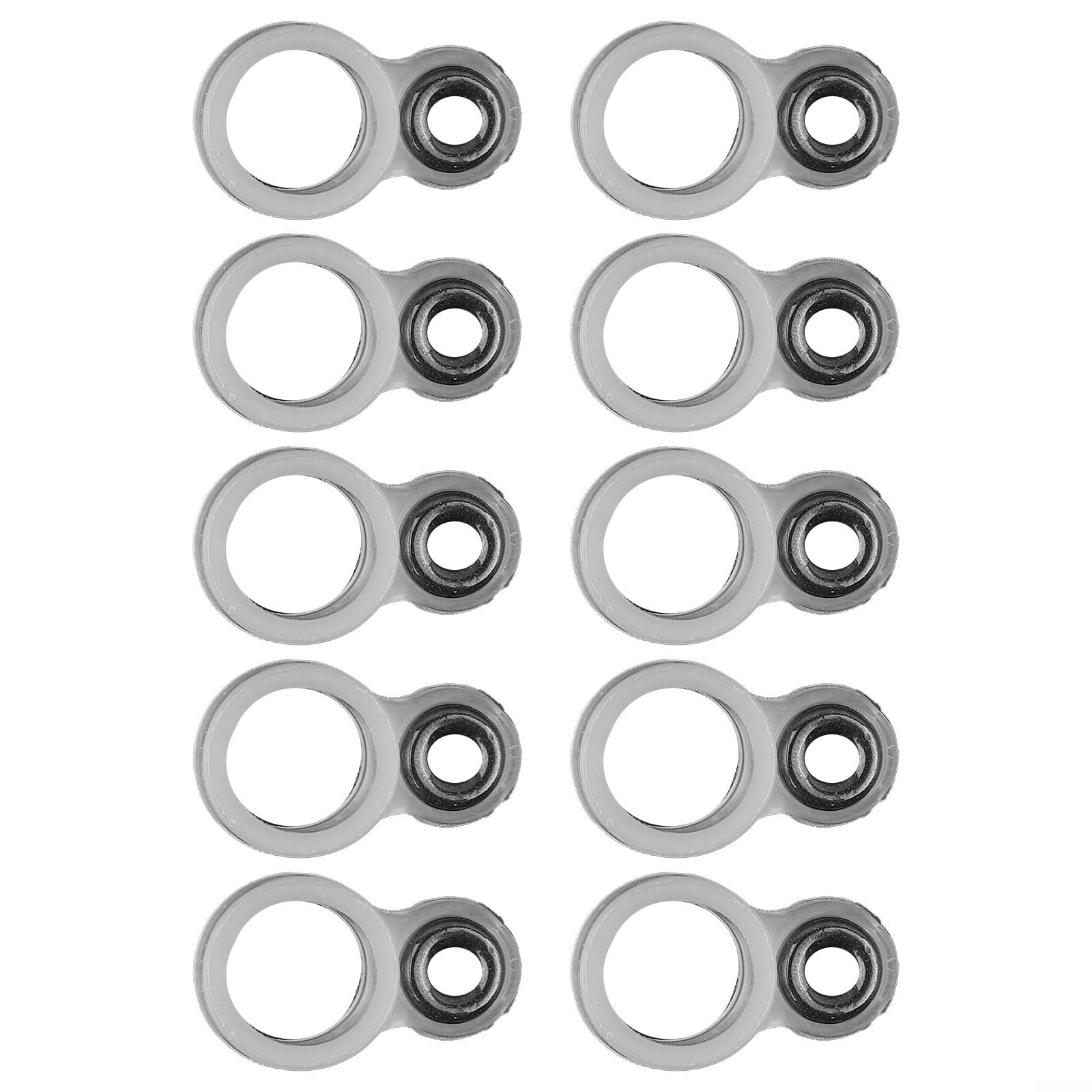 Anneaux de guidage en silicone pour canne à pêche avec inserts en céramique, kit de réparation de pointe de ligne blanche transparente pour la mer, la plage, le bateau, la pêche, 14 ou 22 pièces de