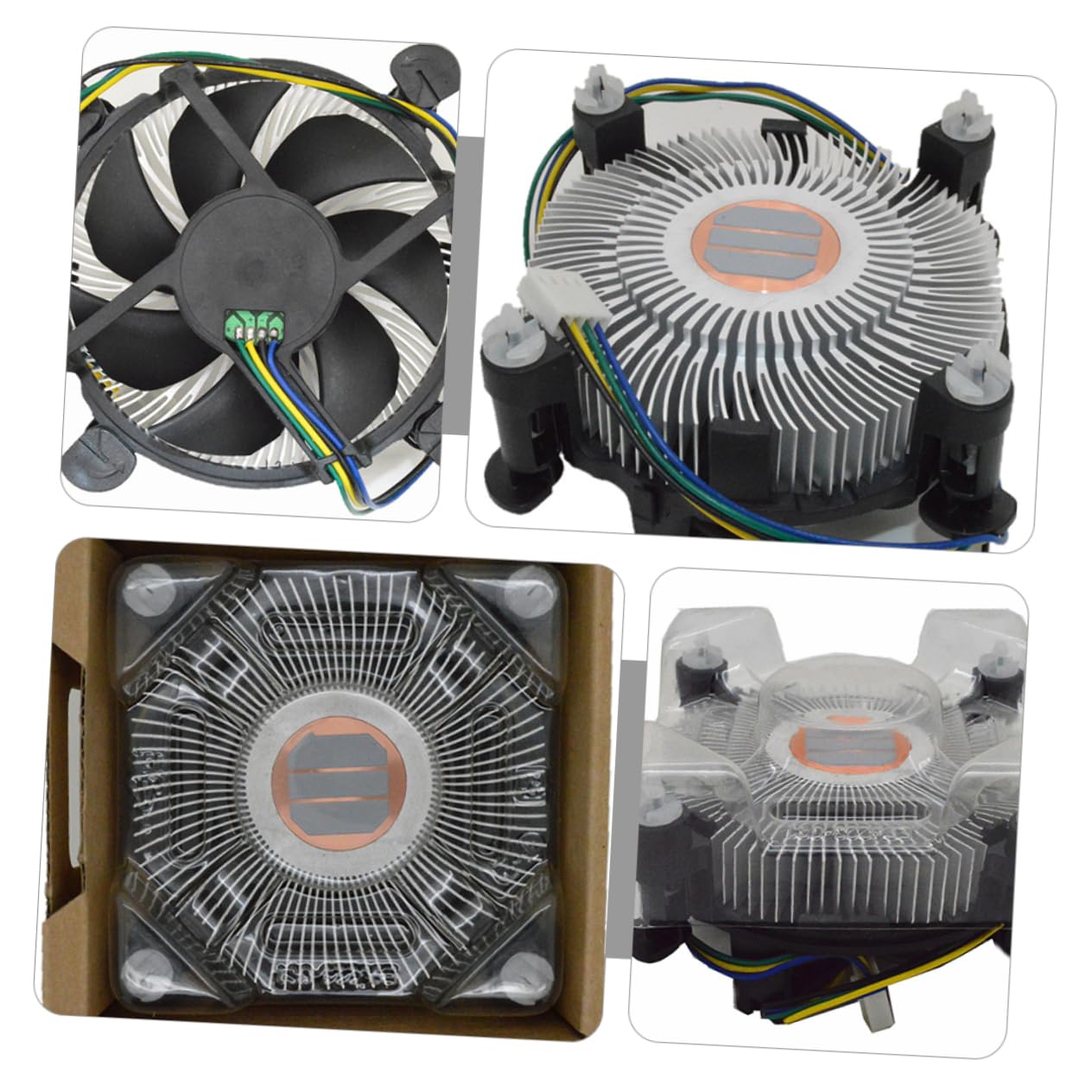 Operitacx 2 Pezzi dissipatore di calore della CPU dissipatore cpu aria ventola del dissipatore di calore ventola di raffreddamento elettrica Accessori per computer rame Nero