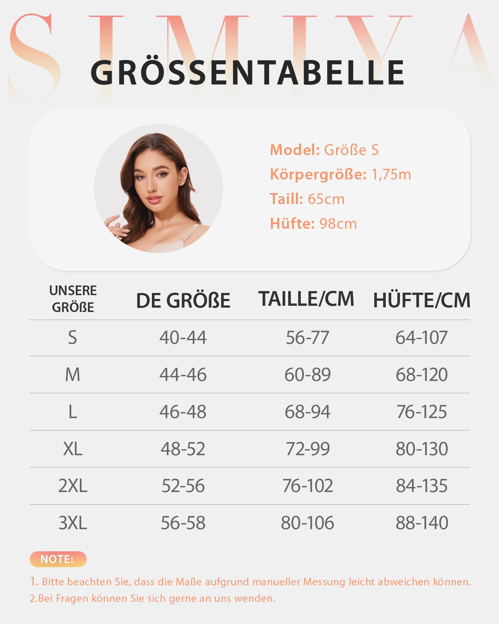 SIMIYA Shapewear - Mutande da donna a vita alta, per controllo della pancia, senza cuciture, con gamba, per donne
