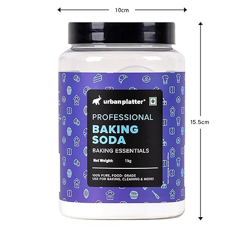 Miniatura 8 de Urban Platter Bicarbonato de sodio de grado alimenticio  Sin aluminio, triple refinado  Ideal para pasteles, Idlis, muffins, Dhoklas, uso de