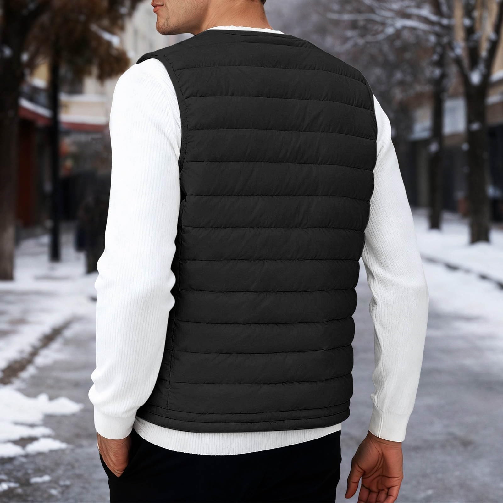 Gilet Riscaldato Uomo Donna con USB e Chiusura Magnetica Smanicato Riscaldata Imbottita Trapuntata Piumino Riscaldate Anziani Senza Maniche 100 Grammi per Sci Caccia Moto Pesca Trekking Bici Lavoro