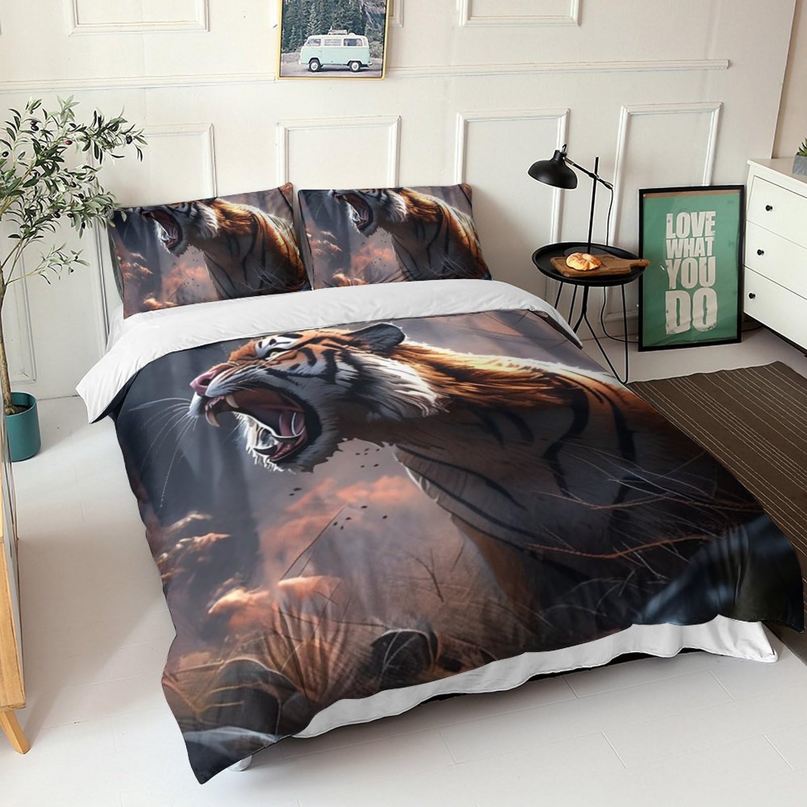 Ensemble de housse de couette tigre pour relooker une chambre d'ado ou adulte