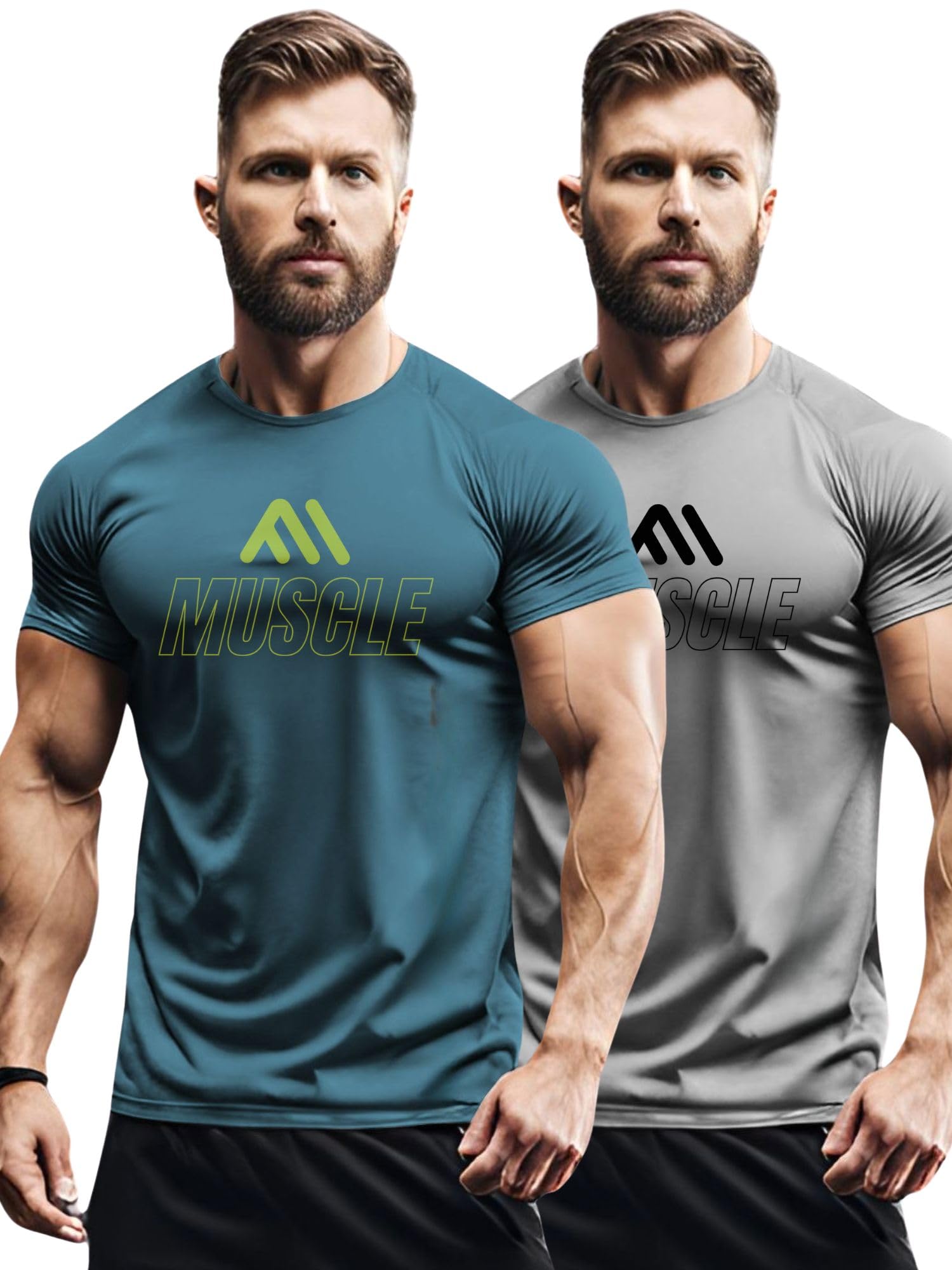 3colors 3Colours RGB Men’s Sports T-Shirt – Quick Dry Lightweight Gym Wear-Muscle-picture-31