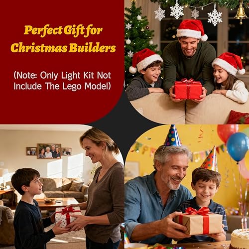 Miniatura 5 de BRIKSMAX Kit de iluminación LED para árbol de Navidad LEGO-40573, compatible con el modelo de bloques de construcción de Lego, no incluye el juego