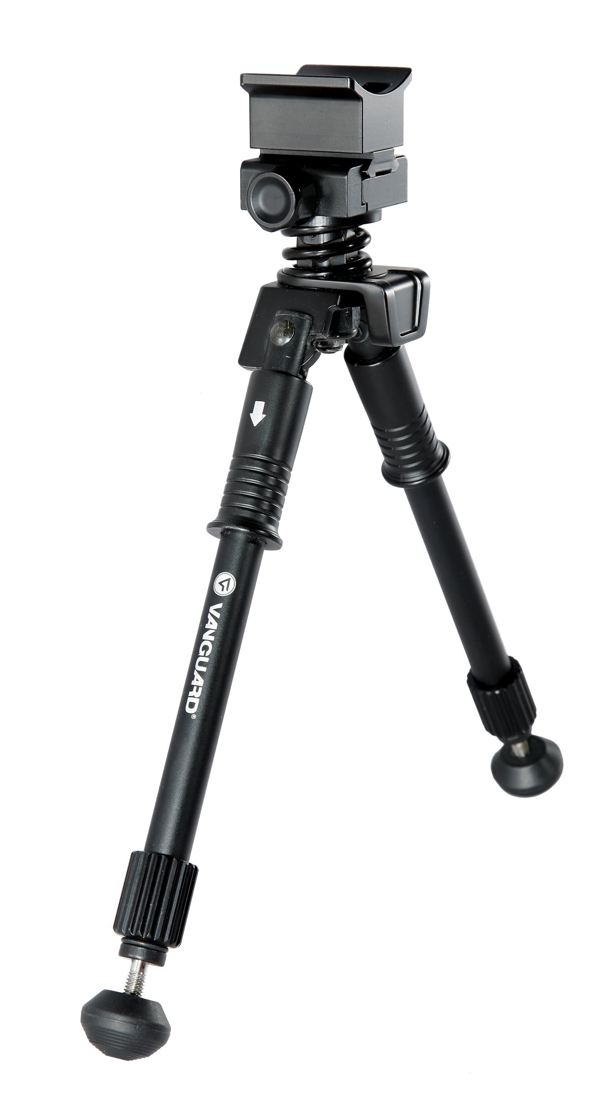 Vanguard Equalizer 1QS Prone Pivot Pod, 7-10", Quick Attach Picatinny Rail System, Black