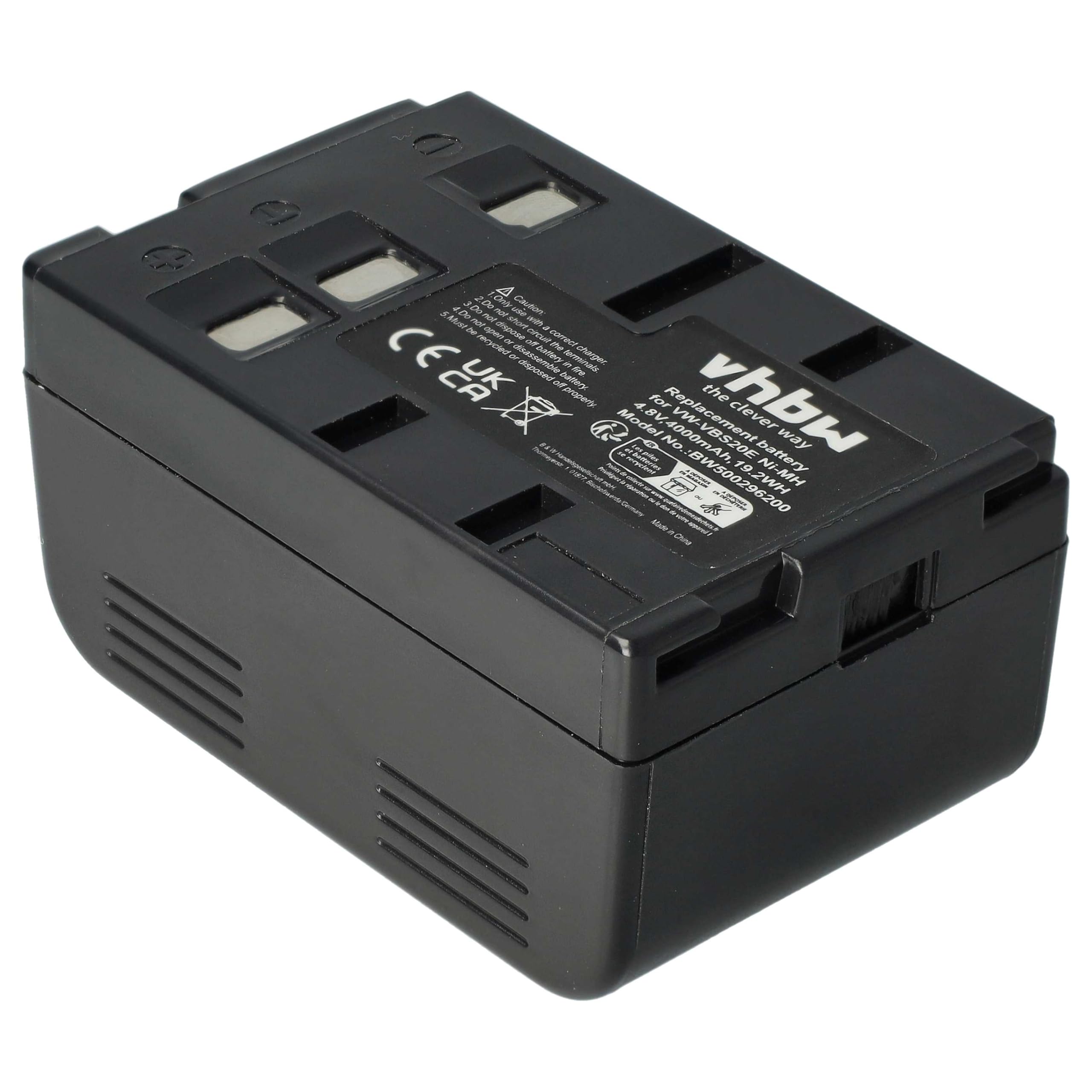 vhbw 2x batteria sostituisce Panasonic HHR | V211, VW-VBH10E, HHR-V212, P-V212, PV211 per videocamera camcorder (4000mAh, 4,8V, NiMH)