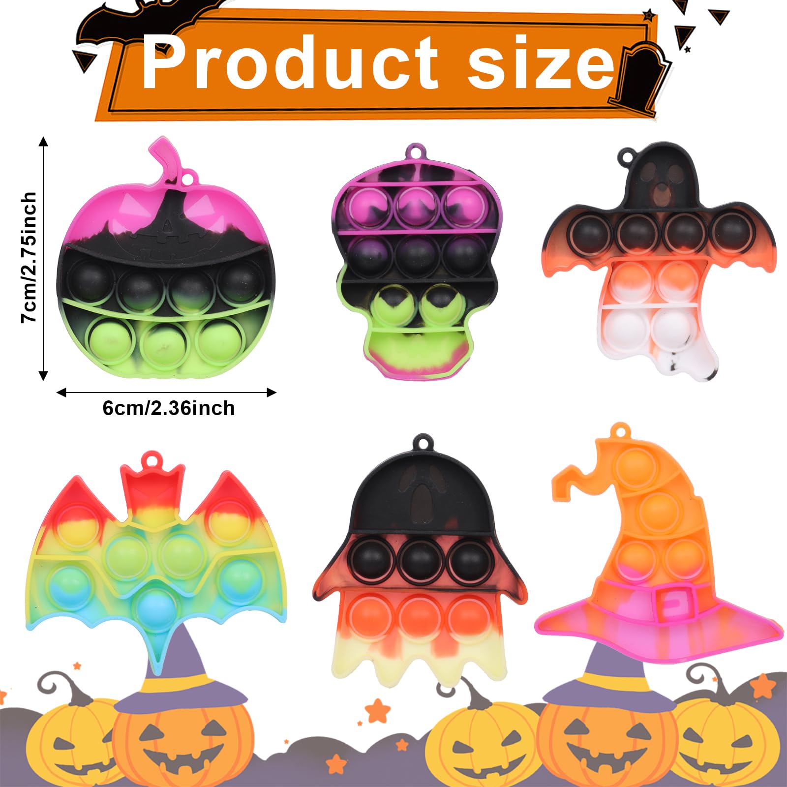 Jiusely Halloween Mini Pop Fidget Toys - Image 2