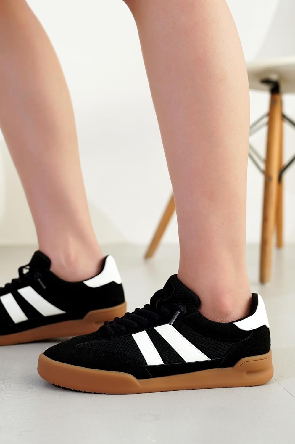 Project Cloud Genuine Leather Casual Sneakers for Women - Memory Foam Insoles Lace-Up Womens Shoes & Lightweight Women's Fashion Sneakers - Slip On Shoes for Women Footwear (Verdy) - Image 2