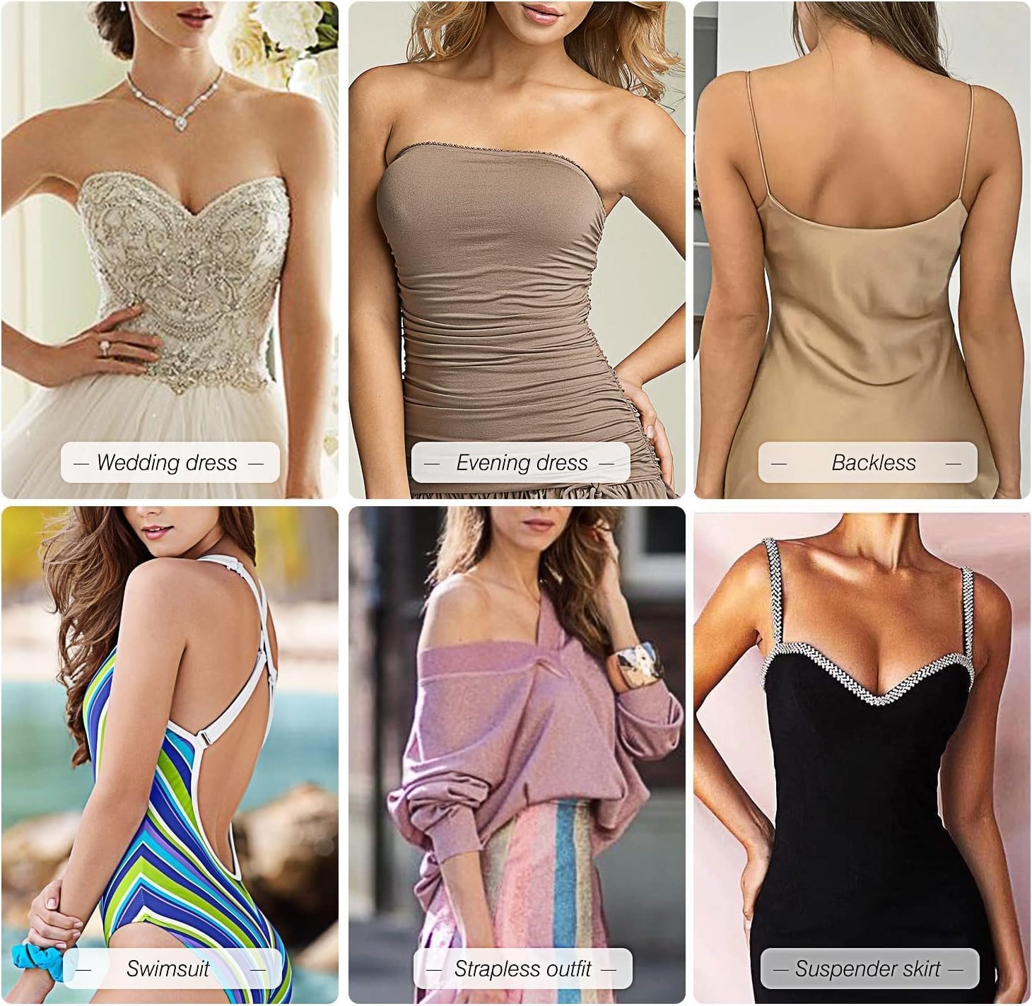 queensecret Adhesive Bra, Push up Strapless Self Adhesive Bra, Invisible Silicone Bra for Backless Dress - Image 6