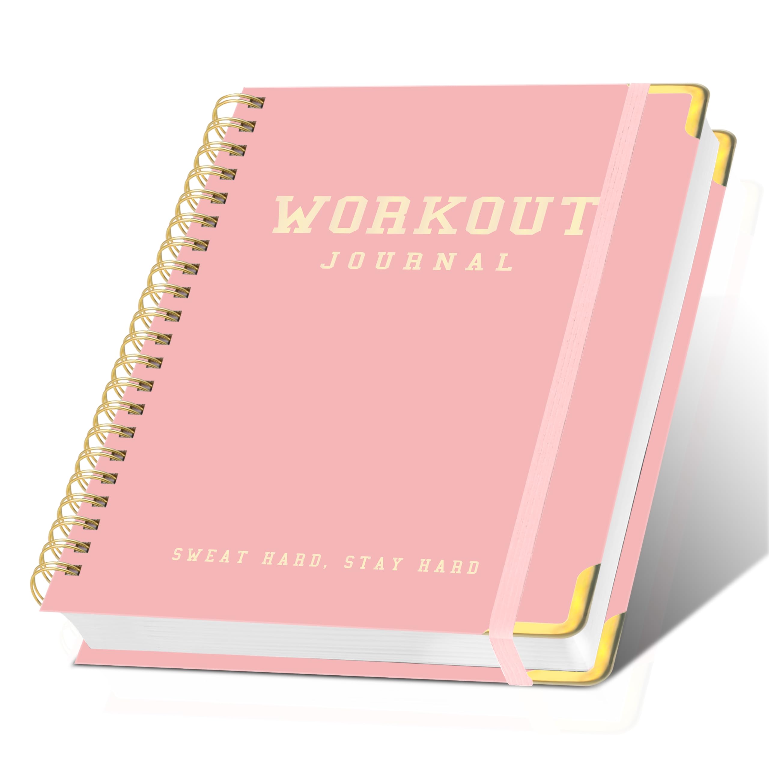 Gym Log Book (A5) - Hardcover Workout Journal Fitness Tracker(152 Workouts) Planner for Men & Women, Workout Log Book for Tracking Gym & Home Workouts, Monitoring Progress