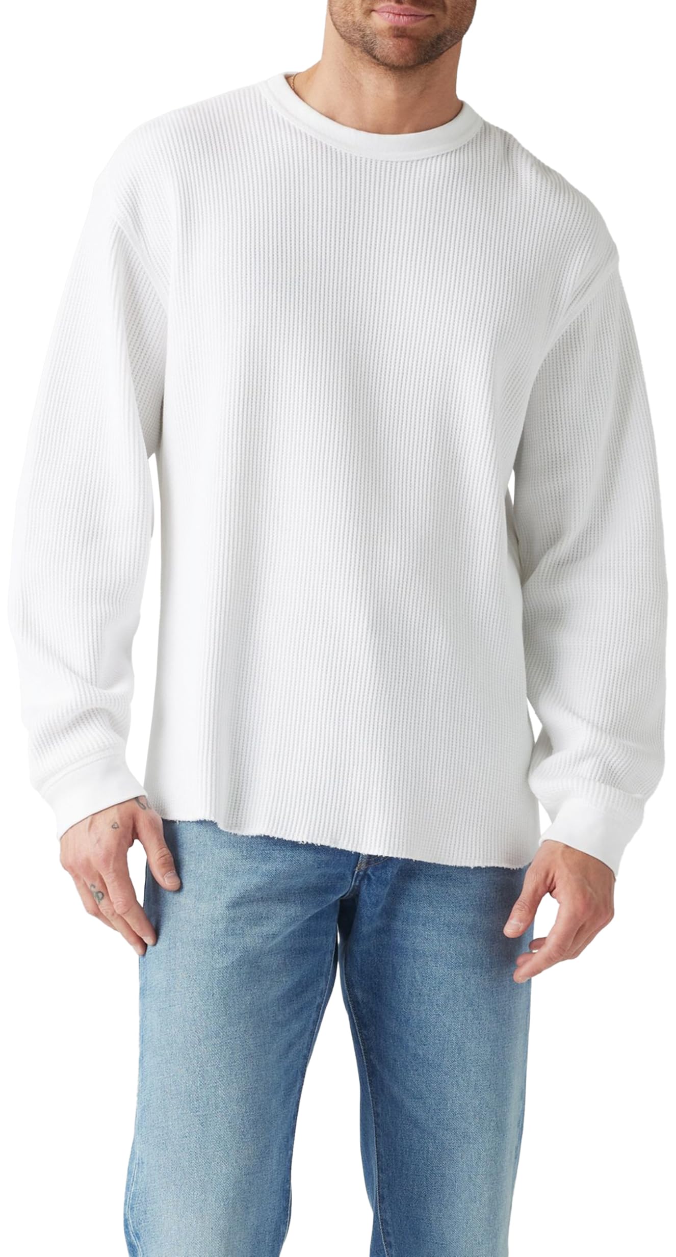 Levi's Men's Ls RLX Thermal Tee T-Shirt, White +, XL