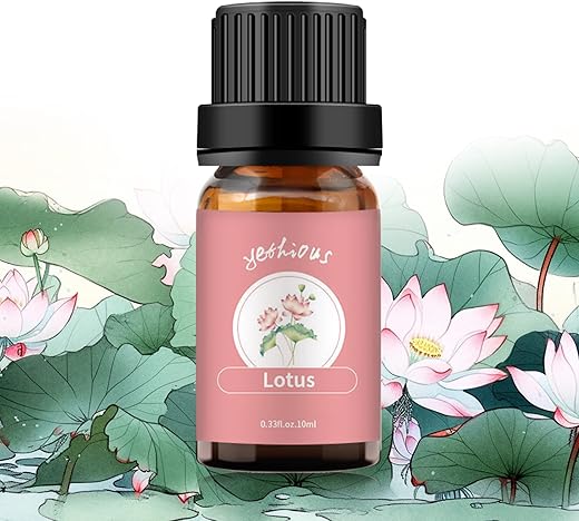 yethiousロータスエッセンシャルオイル100％オーガニックピュアエッセンシャルオイルアロマセラピーギフトオイル10ml