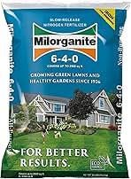 Milorganite All-Purpose Eco-Friendly Slow-Release Nitrogen 6-4-0 Fertilizer, 32 Pound Bag - for Lawns, Flowers, and Gardens