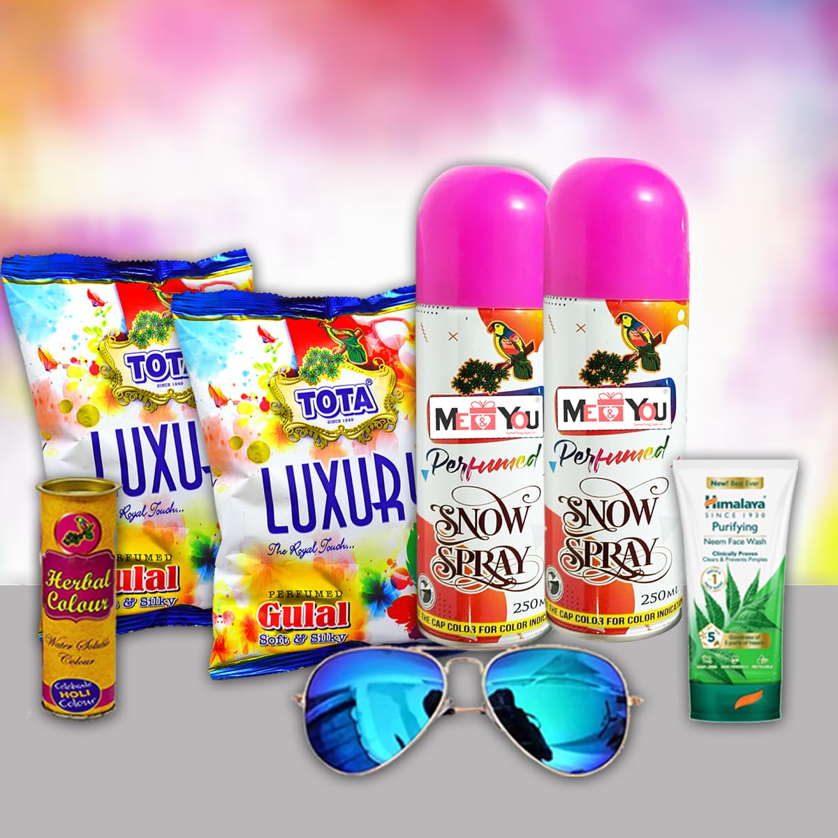 ME & YOU Rainbow Holi Gift Hamper - Perfect Festive Treat for Family and Friends | Herbal Color Combo Pack for Holi Festival-image-41