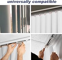 Vista 5 de Listón de PVC vertical de repuesto blanco curvado liso de 82.5" x 3.5" (Paquete de 5)