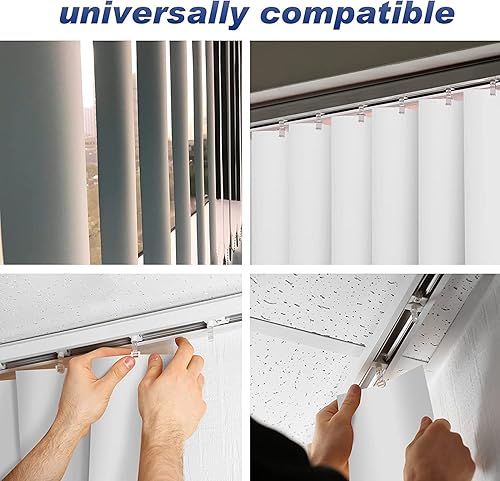 Miniatura 5 de Láminas de repuesto verticales de PVC blanco de 82.5 x 3.5 pulgadas (5 unidades)