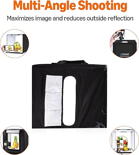 Miniatura 2 de Amazon Basics Light Box Photography, 25 x 30 x 25 Inches Large Portable Foldable Photo Studio Box with LED Light, 1 Piece, Black