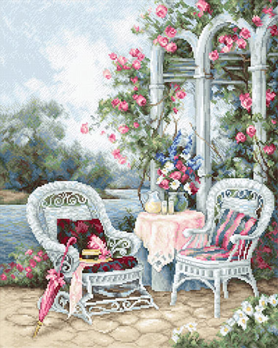 Counted Cross Stitch kit Victorian Memories Luca-s B2378 Size:11.11x13.89/28.5x35.5cm Bloming Garden Needlepoint Embroidery Tapestry Kits