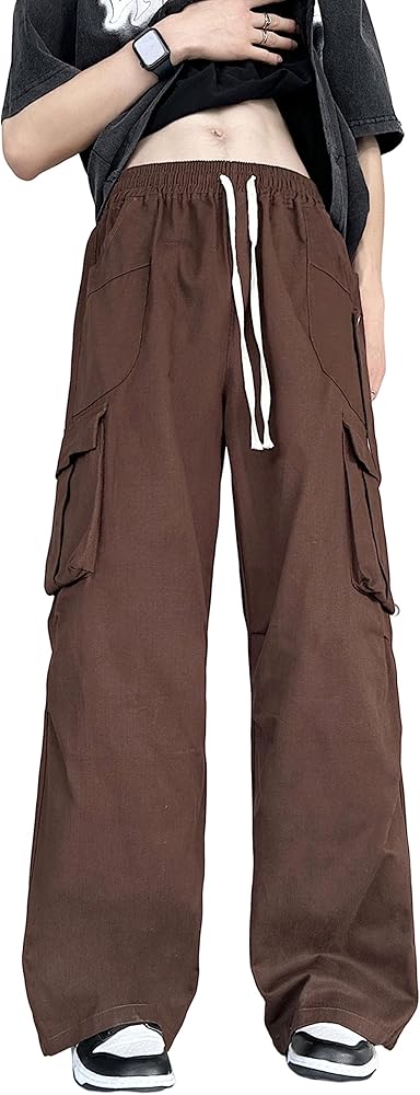 Unotobe Cargo Pants For Men Relaxed Fit Stretch Elastic Waist y2k Unotobe Cargo Pants For Men Relaxed Fit Stretch Elastic Waist y2k