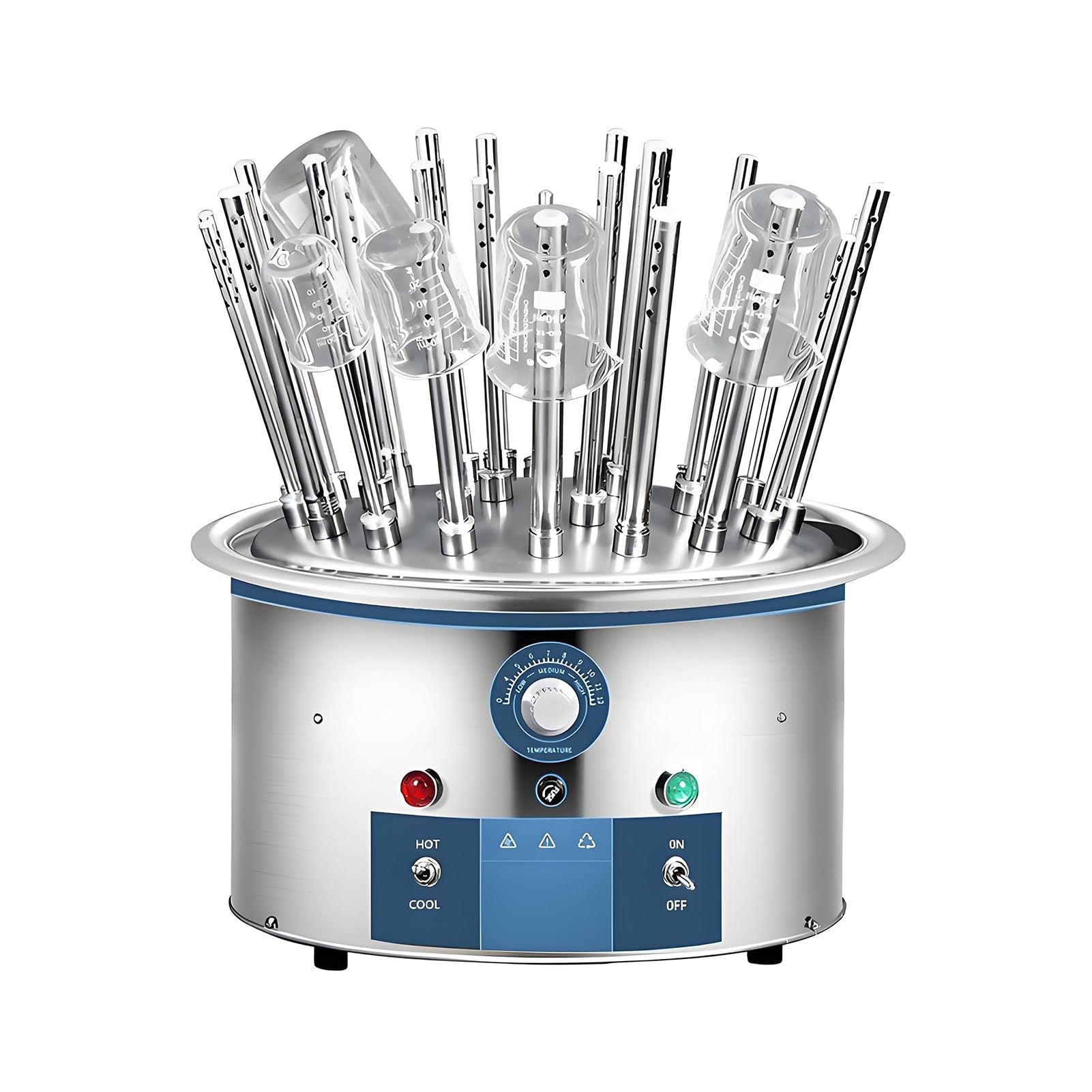 Essiccatore per vetreria da laboratorio, rack di asciugatura per bottiglie d'acqua in acciaio inossidabile con 30 tubi, efficiente provetta e asciugatura del bicchiere, tempo di asciugatura di 8-10