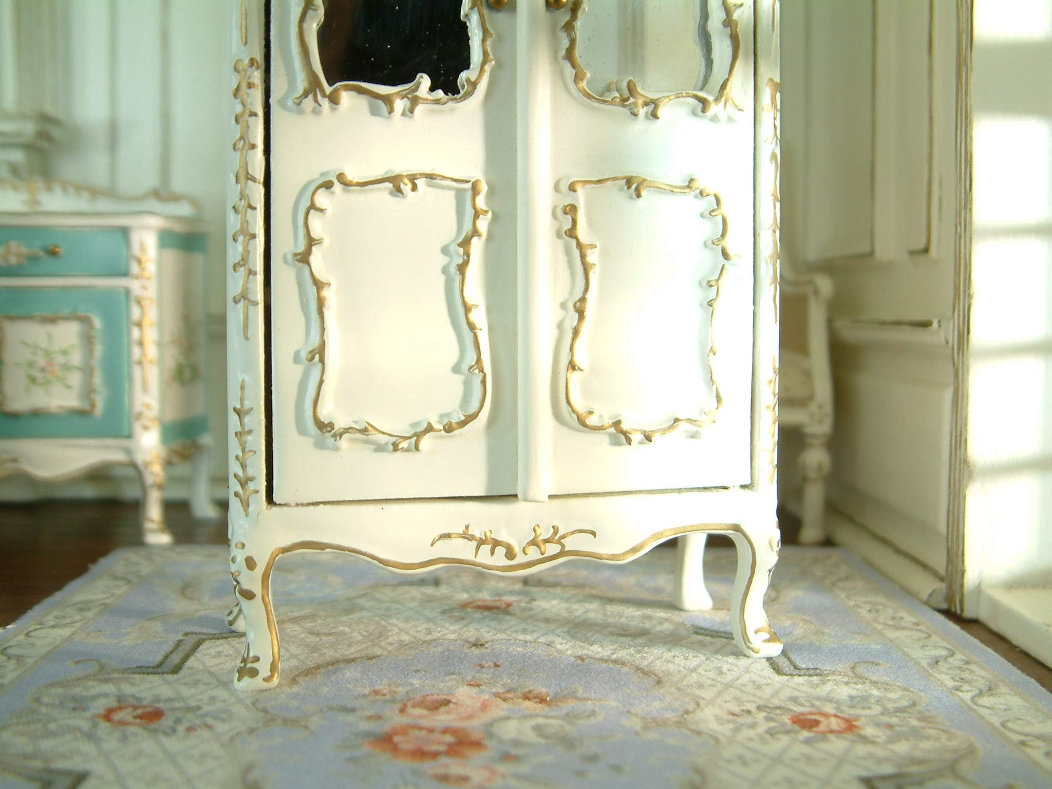 Meubles Miniature Salon Victorien 1/12 - Échelle 1:12 Avec Accessoires