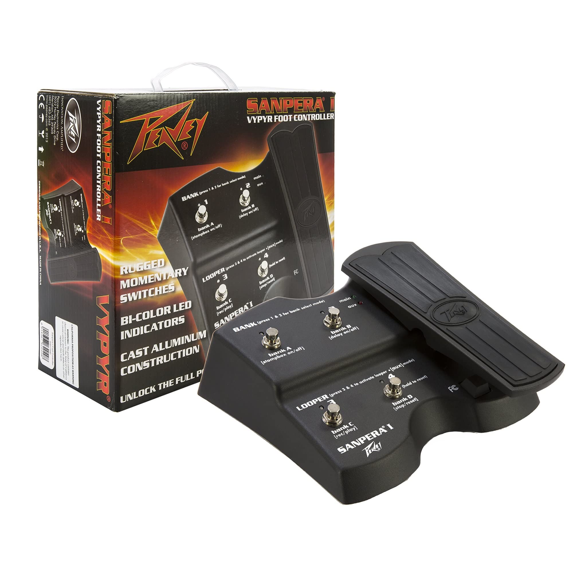 Peavey Electronics 03017540 Electric Guitar Amplifier Footswitch, Black