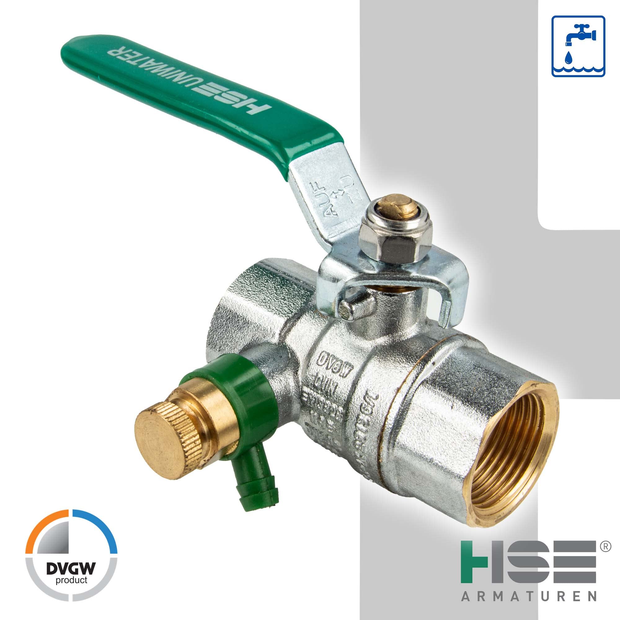 Produktbild von Druckluft-Dosierhahn 3/8 Zoll – 7,2 Mm, Kugelhahn, Stahlhebel, Stecker + Kupplung – Für Lufttechnik