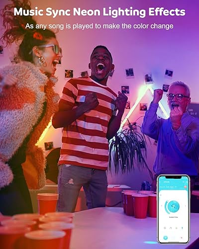 Miniatura 3 de Aclorol RGB+IC - Tira de luces LED de neón RGB de 50 pies, impermeable, para exteriores, 24 V, 49.2 ft, luz flexible de neón para decoración de