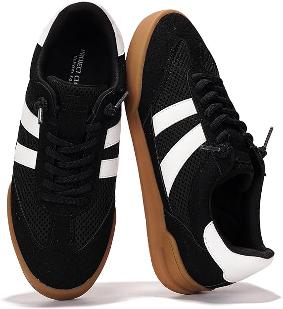 Project Cloud 100% Genuine Leather Casual Sneakers for Women - Memory Foam Insoles - Womens Shoes & Lightweight Women's Fashion Sneakers - Slip On Shoes for Women Footwear (Verdy)