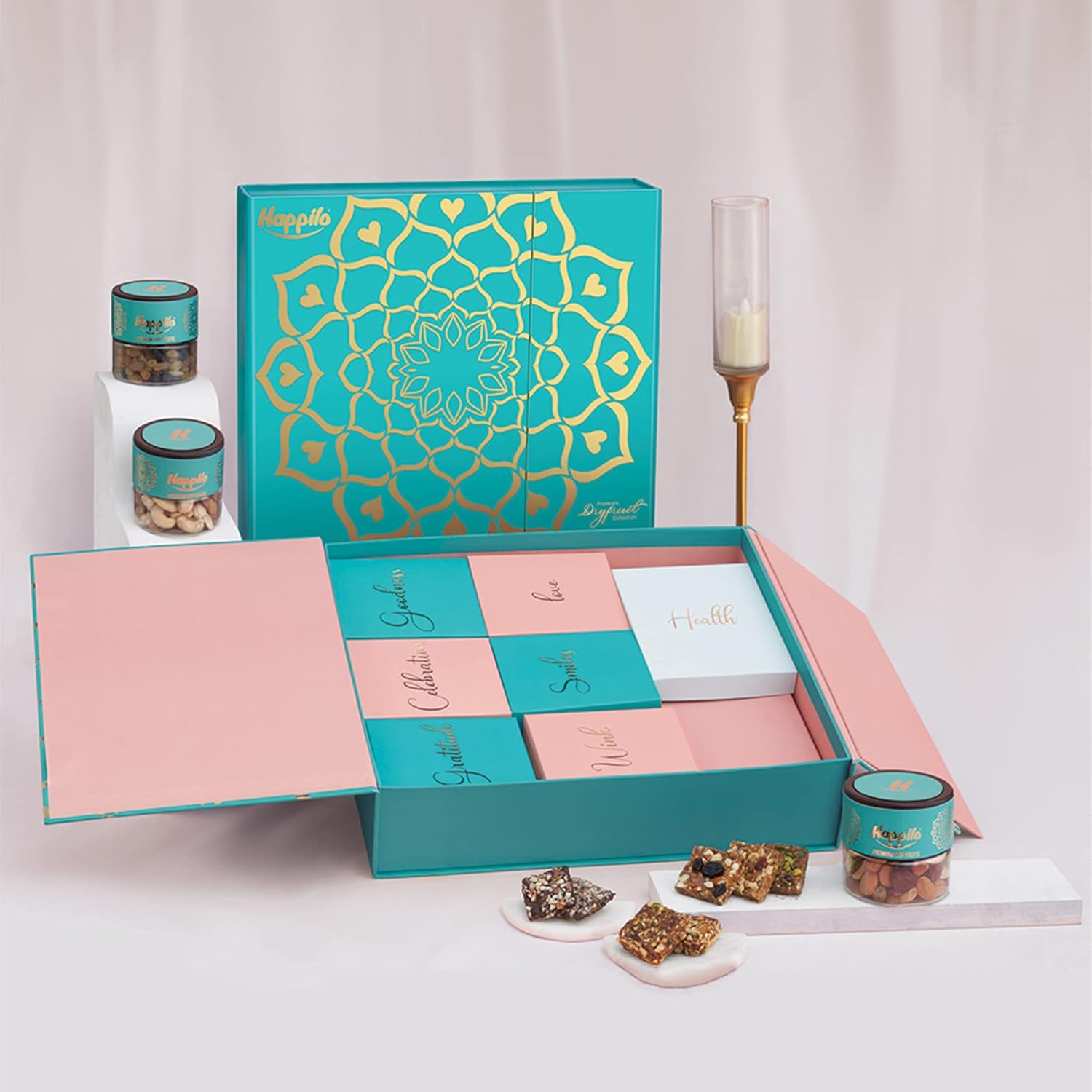 Happilo Dry Fruit Celebrations Gift Box Neptune 708g, Ideal for Rakhi