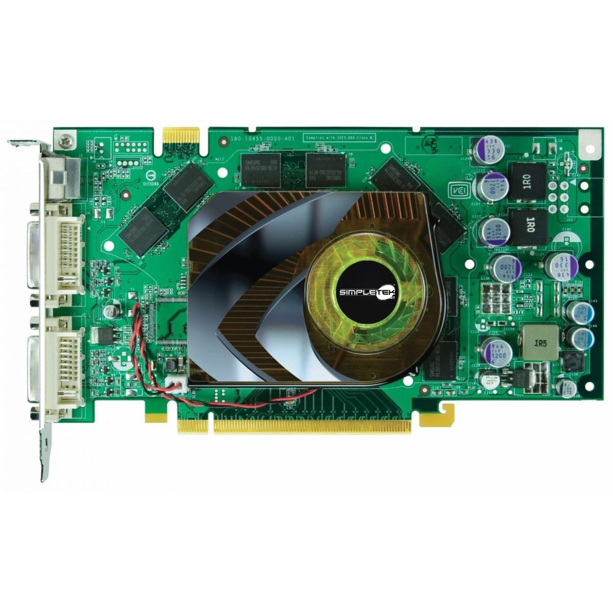 SIMPLETEK - Scheda Grafica Professionale 256MB GDDR3 - FX 1500 | Doppia DVI-I (24+5) + Uscita TV (HDTV-Out) (Ricondizionato)