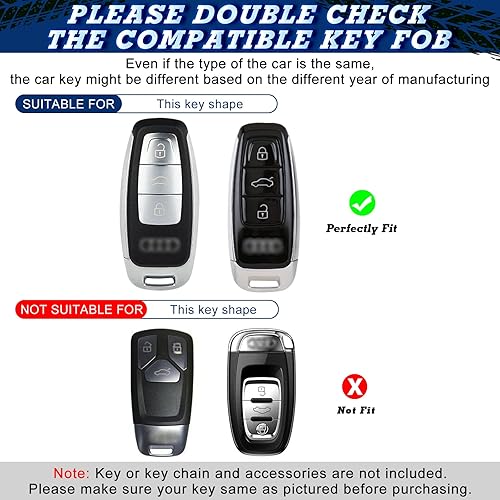 Miniatura 6 de Xotic Tech - Funda de piel granulada de poliuretano termoplástico verde compatible con Audi A3 A6 A7 A8 E-Tron S3 S6 RS6 S7 RS7 Q7 SQ7 Q8 SQ8 3