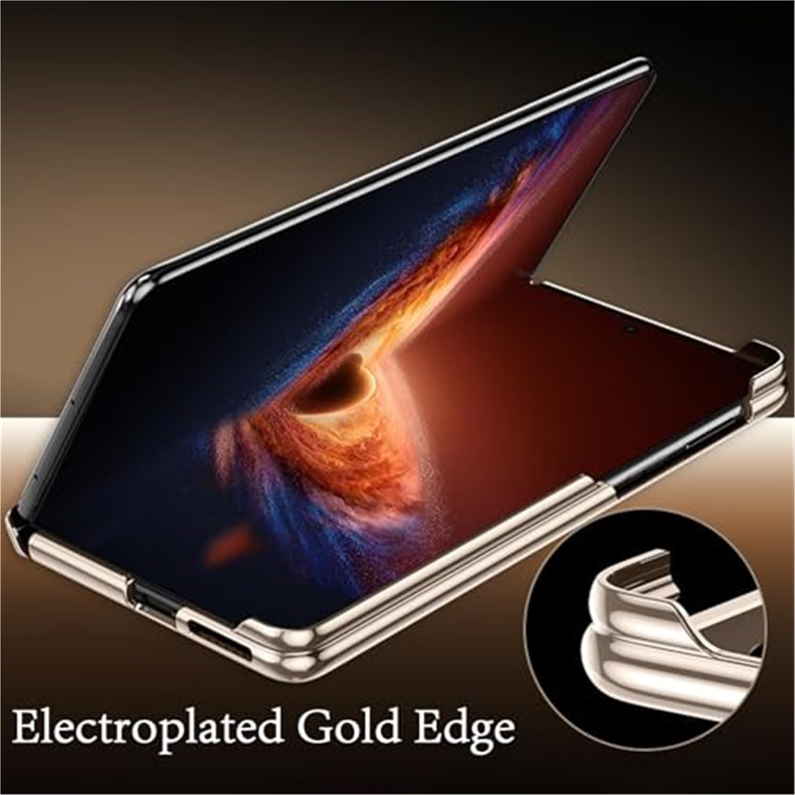 Etui do Huawei Honor Magic V6, super cienka obudowa z opaską odporna na zarysowania osłona ekranu podpórka (czarne)