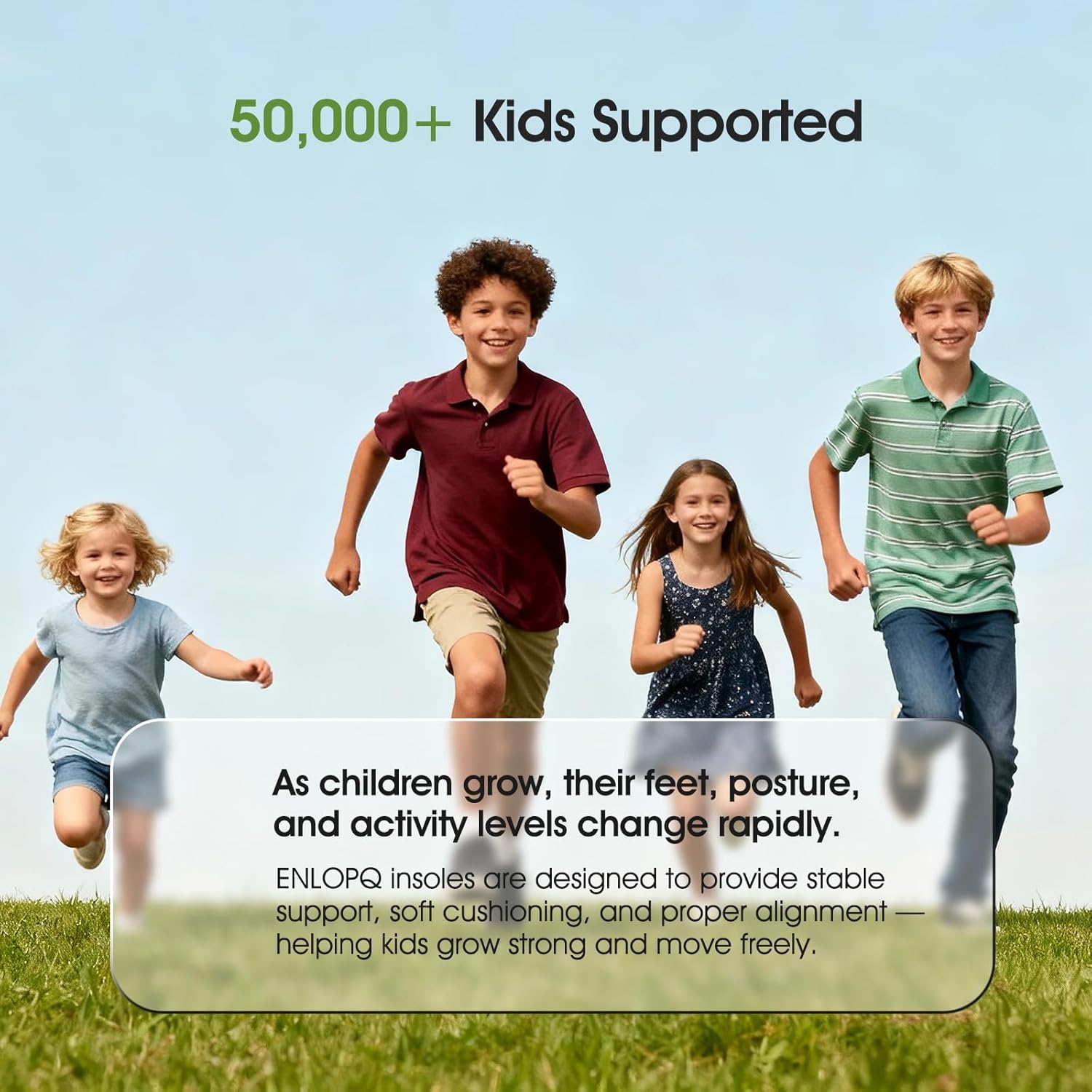 4D Cloud-Soft Comfort Insoles for Kids and Youth - Memory Foam Insoles with Shock Absorption - Trim-to-Fit Arch Support Insoles for Healthy Development of Growing Feet (US Youth 3Y–4Y) - Image 6