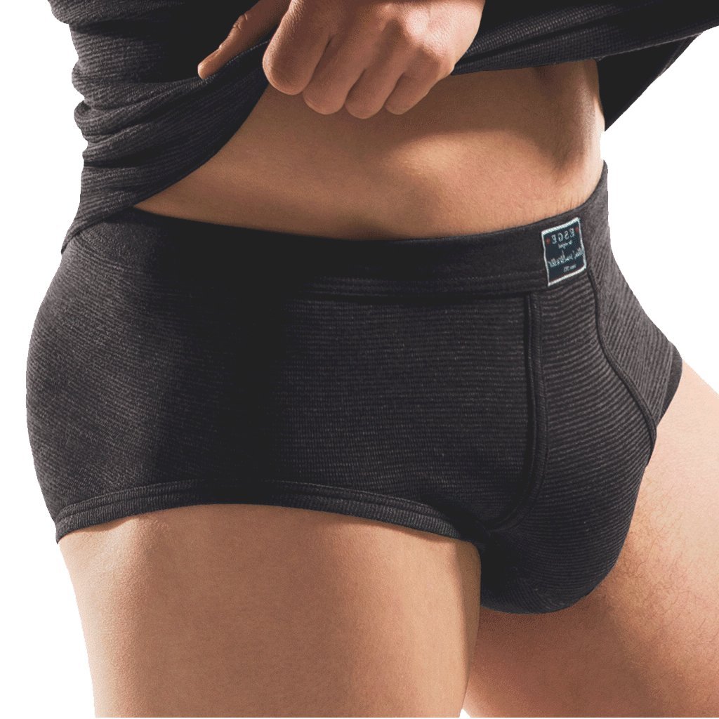 Esge 53-420 Jeans Sportslip/Unterhose mit Eingriff im 5er Spar-Pack (schwarz)