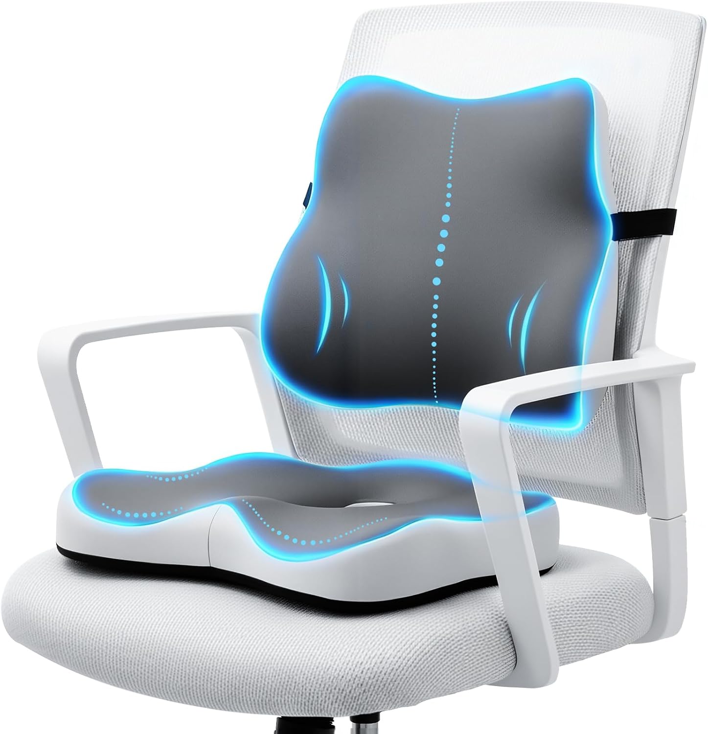 SFSFSCDF Memory Foam Comfort Seat Cushion，Lumbar Support Pillow for Sciatica & Tailbone，Office Chair Cushion，Suitable for Office，Chairs,Automobiles, Wheelchairs, Home and Office Use (Seat Cushion)