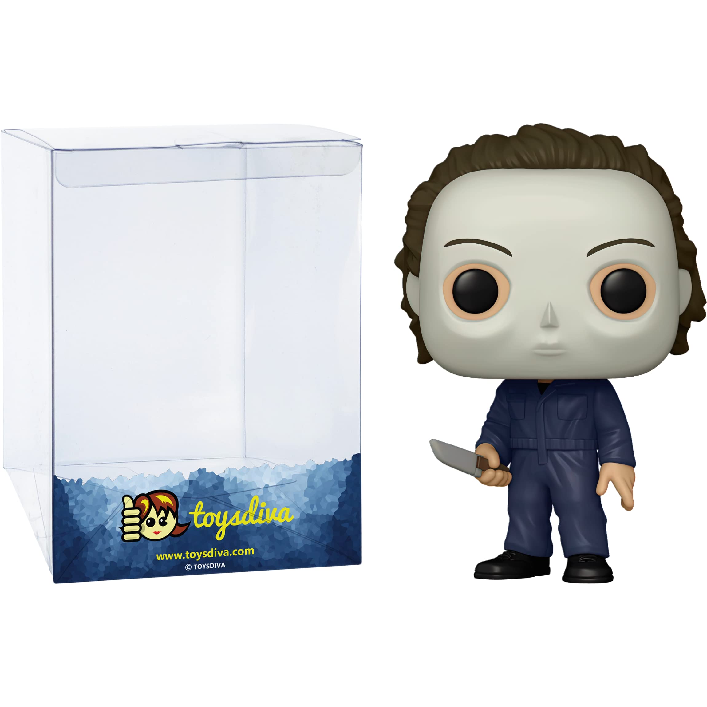 Michael M y e r s : P o p ! Movies Vinyl Figurine Bundle with 1 Compatible 'ToysDiva' Graphic Protector (1156 - 57441 - B)