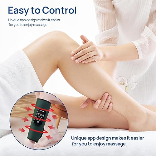 Miniatura 3 de Masajeador de piernas recargable con calor, masajeador de pantorrillas para circulación y alivio del dolor, masajeador de pantorrillas, regalo para
