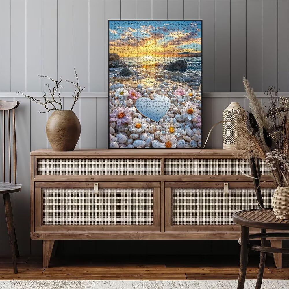 Puzzle 2000 Pezzi, Spiaggia Ciottoli 3D Puzzle per Adulti Impegnativo, Educa Puzzles Artistico, Divertente E Stimolante Puzzles Decorativo per La Famiglia, Regalo e Decorazione Pareti DX0YL6-217