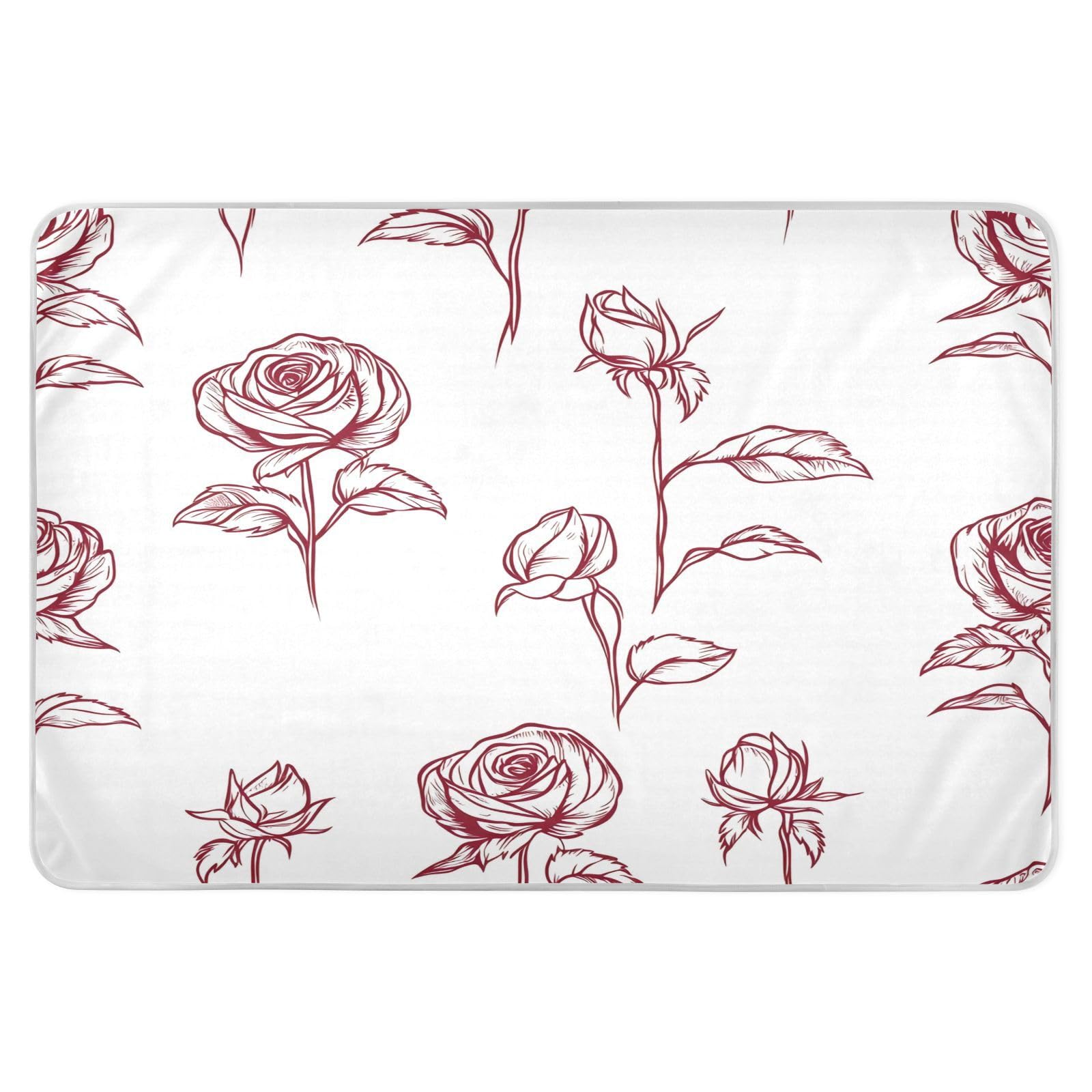 BOESI Graffiti Rose Pattern Waterproof Pads for Bedwetting and Incontinence, Reusable Pads, Reusable Diaper Pads for Bed, Sofa, Travel