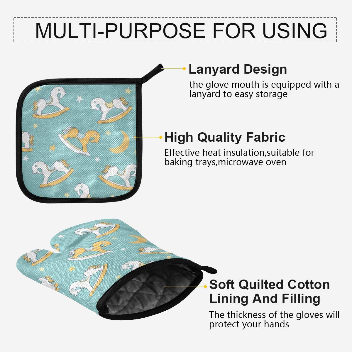 TropicalLife LUCKYEAH - Guanto da Forno a Forma di Stella con